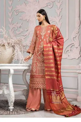 02 Naranj Vasl E Meeras Embroidered Chiffon Collection Vol 12