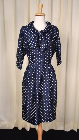 1950s Suzy Perette Polka Dot Wiggle Dress