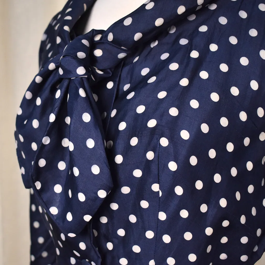 1950s Suzy Perette Polka Dot Wiggle Dress