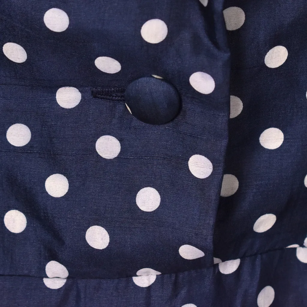 1950s Suzy Perette Polka Dot Wiggle Dress