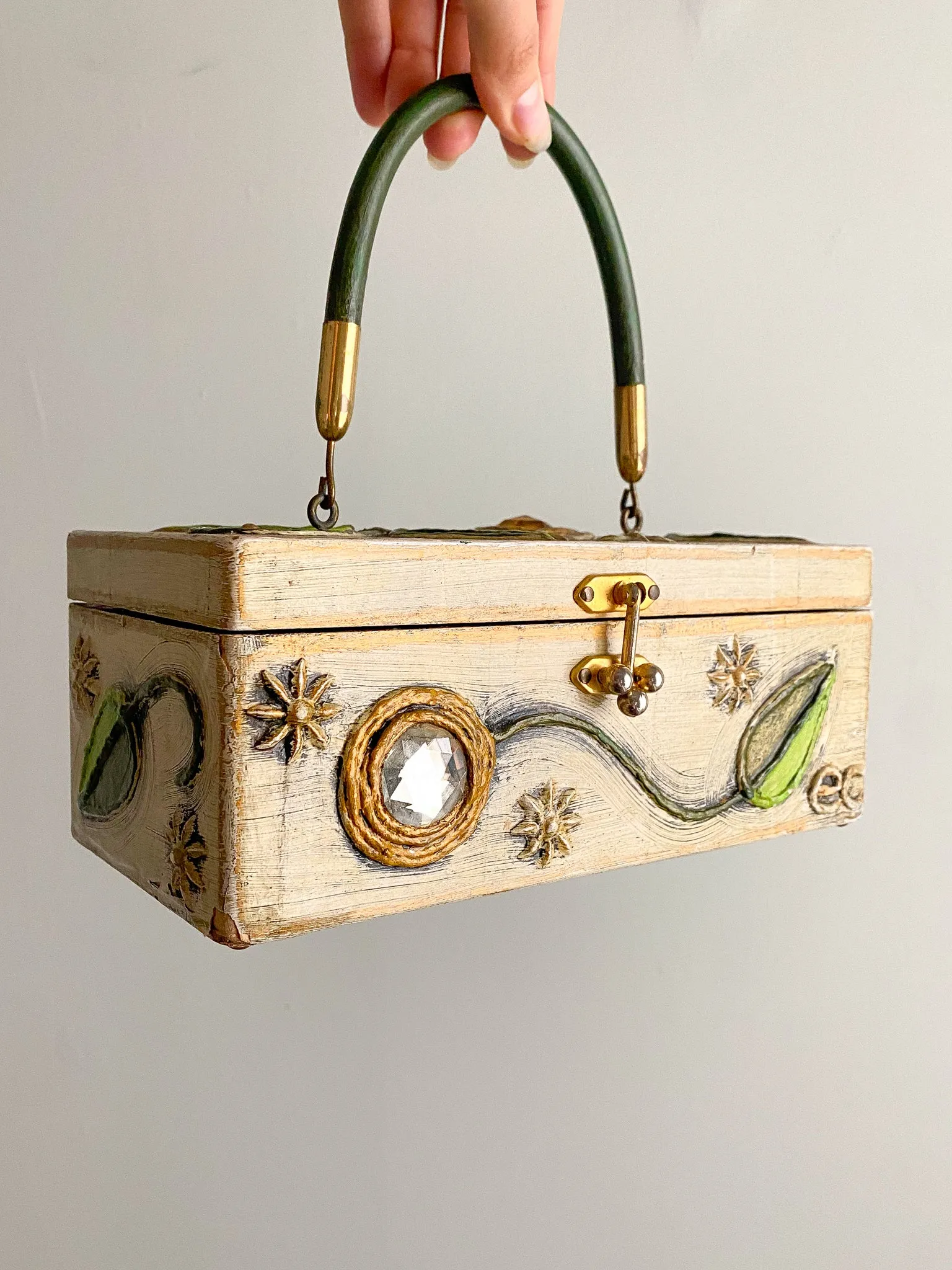 1960's Enid Collins of Texas Paper-Mache Box Bag