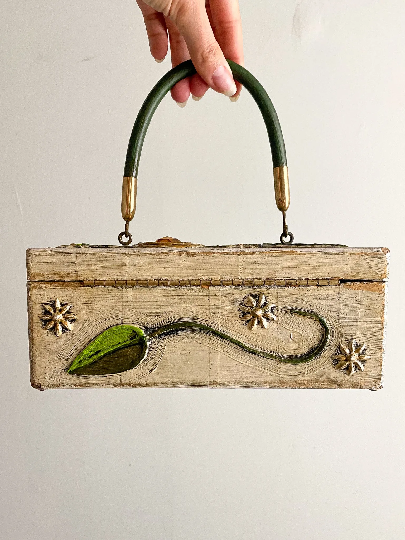 1960's Enid Collins of Texas Paper-Mache Box Bag