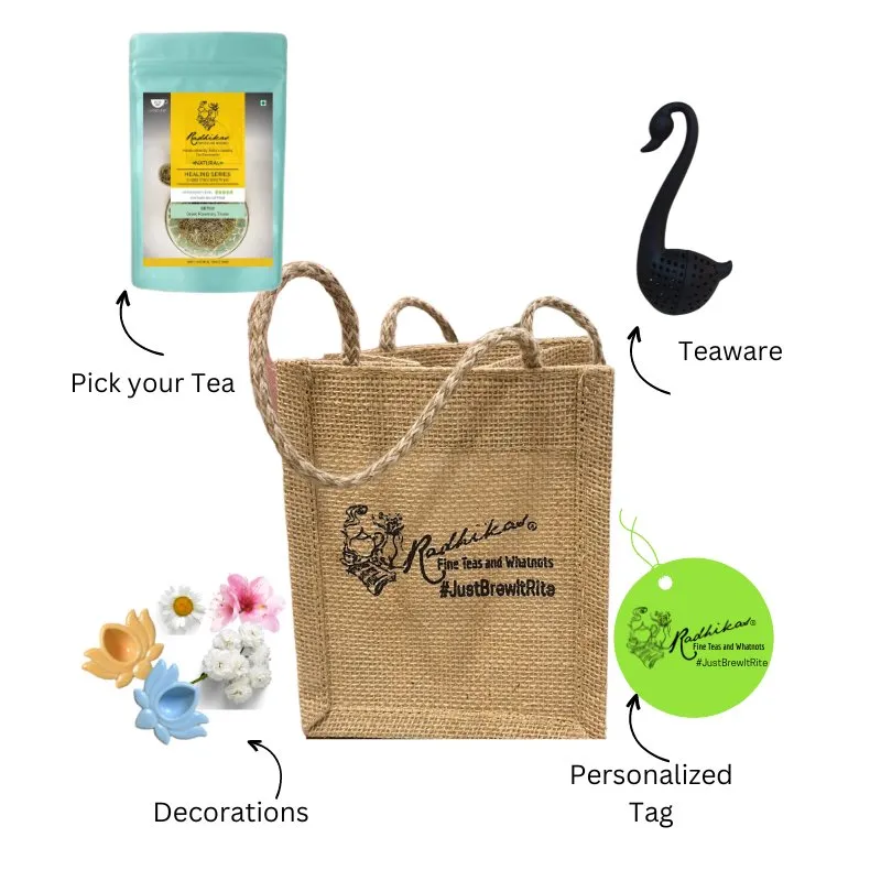 A Jute Bag of Well-being Teas- Tea Gifts