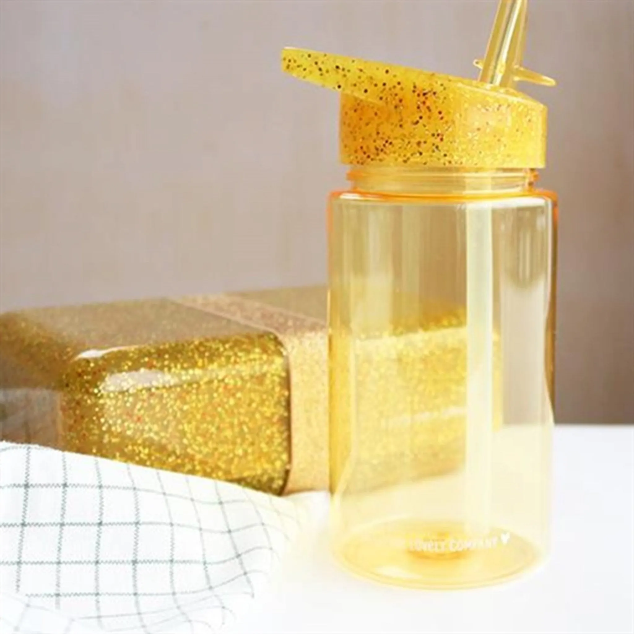 A Little Lovely Company Drikkedunk Glitter Gold