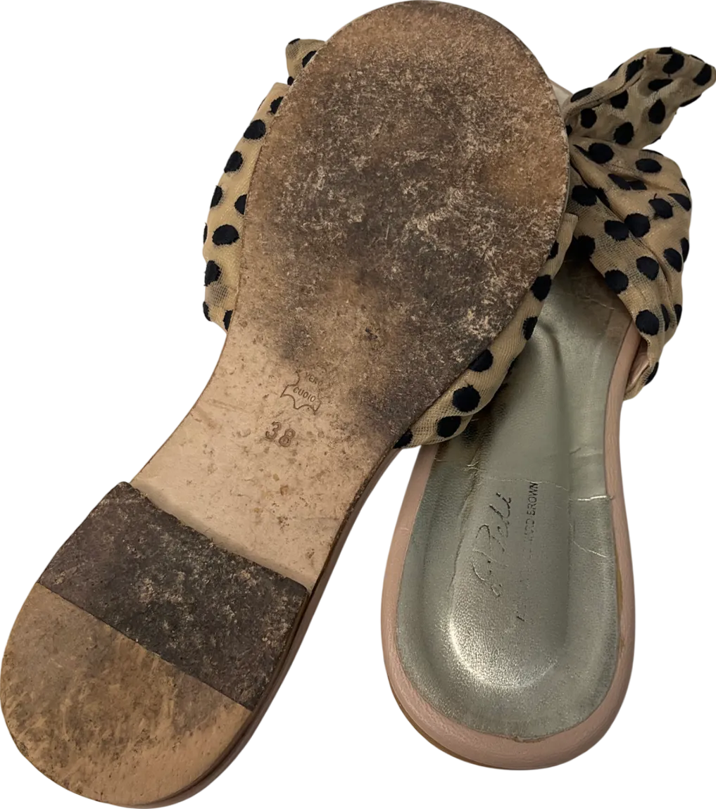 a piedi Brown Awe Polka Dot Shoes UK 5 EU 38 👠