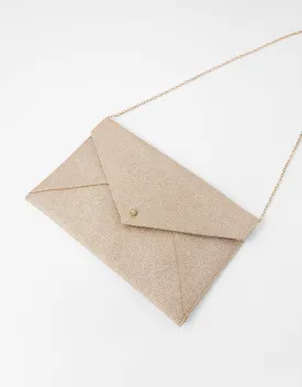 Accessorize London Women's Faux Leather Lily Glitter Envelope Clutch
