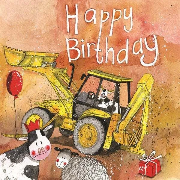 Alex Clark Digging For Presents Birthday Card