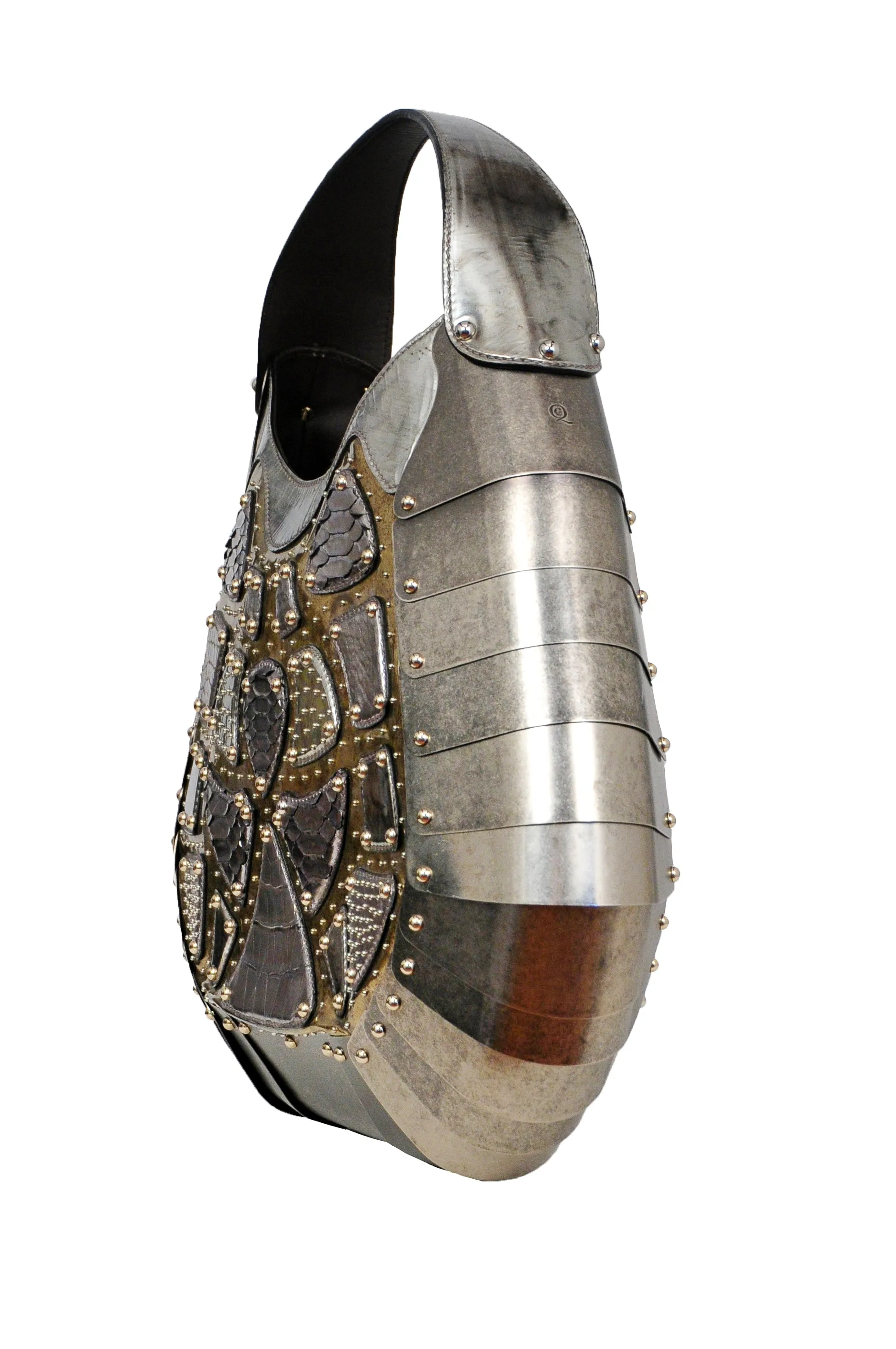 Alexander McQueen 2007 Limited Edition Rare Silver Armor Bag