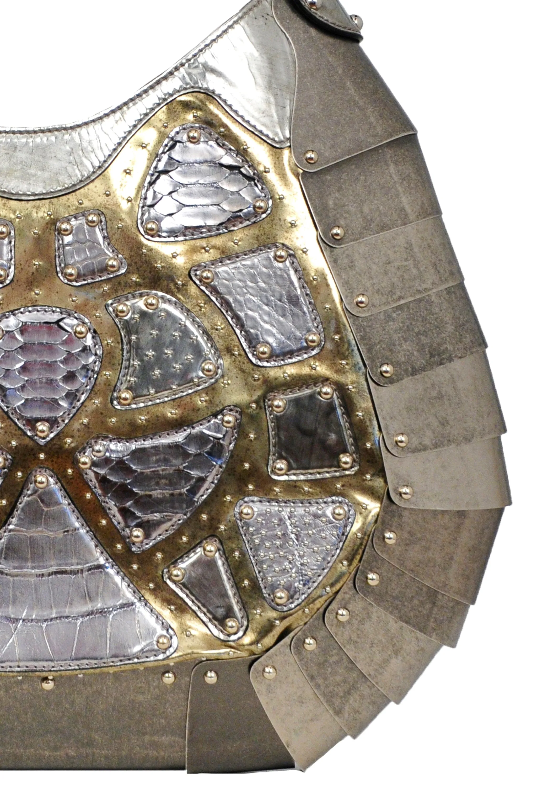 Alexander McQueen 2007 Limited Edition Rare Silver Armor Bag