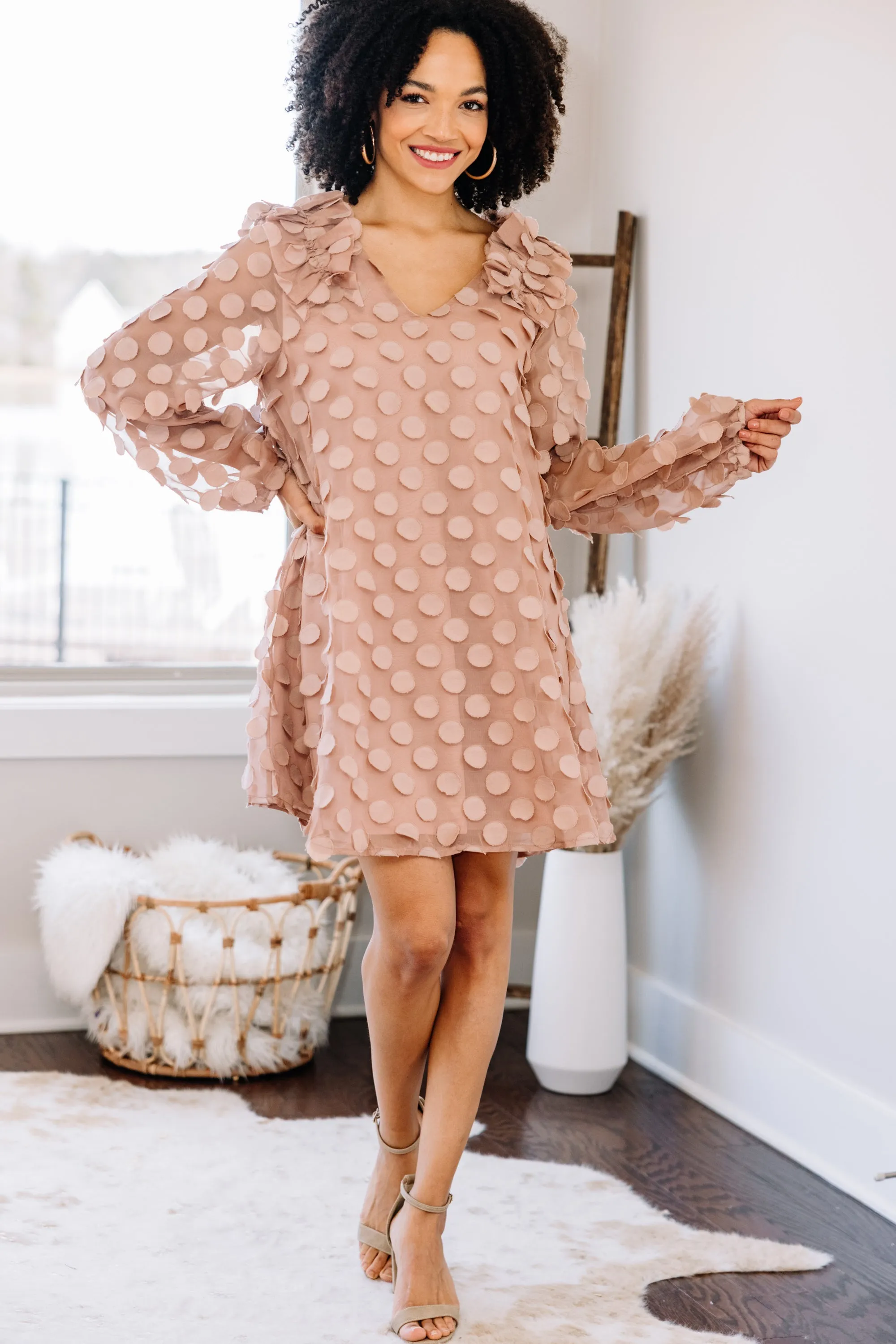 All You Need To Know Mauve Pink Textured Dress