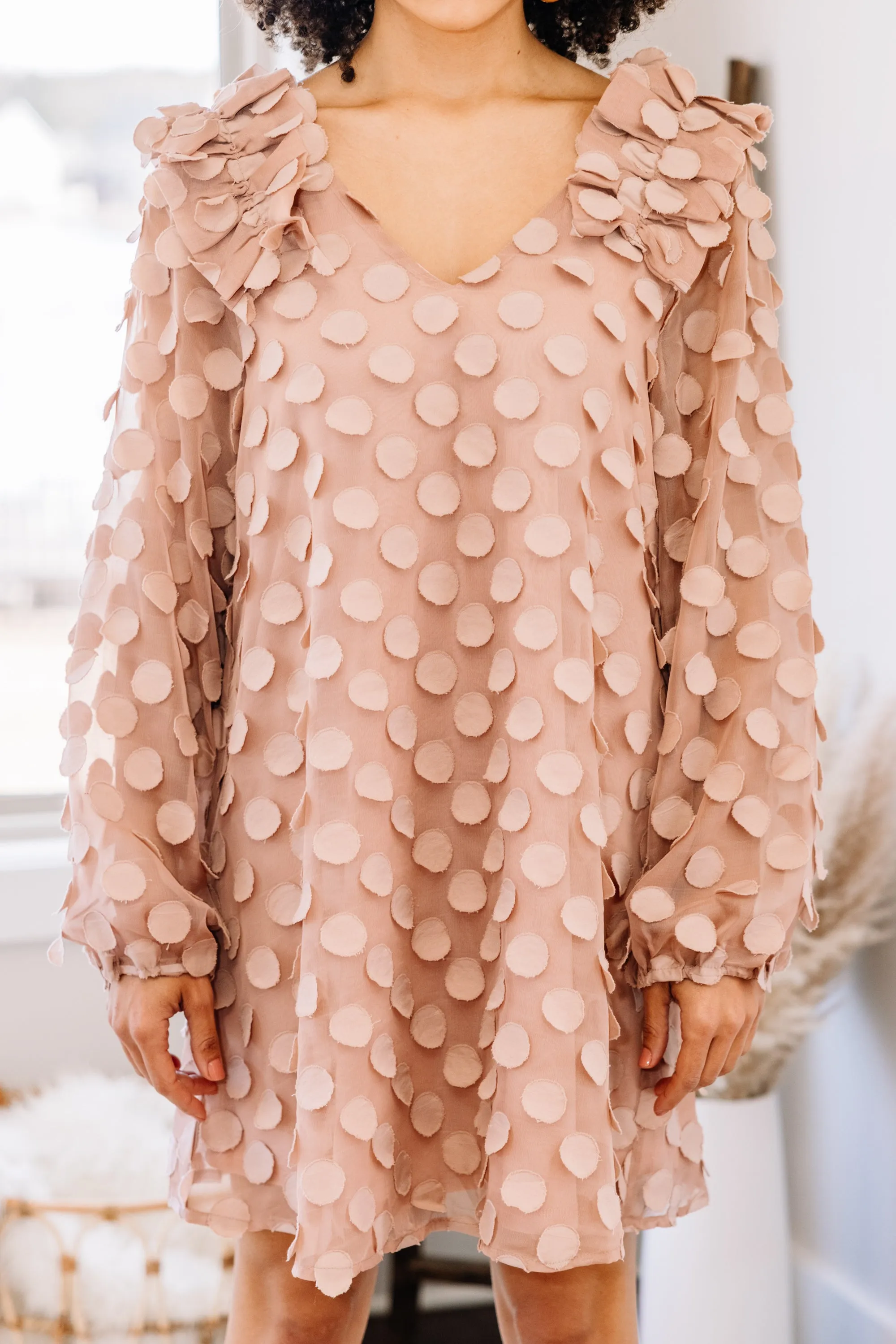 All You Need To Know Mauve Pink Textured Dress
