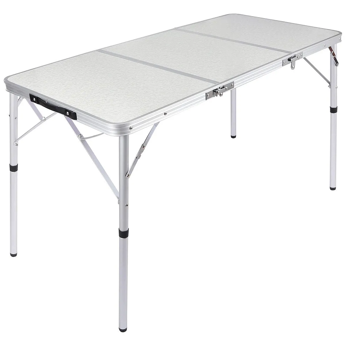 Aluminum Folding Camping Table with Adjustable Height Legs, 2/3/4ft