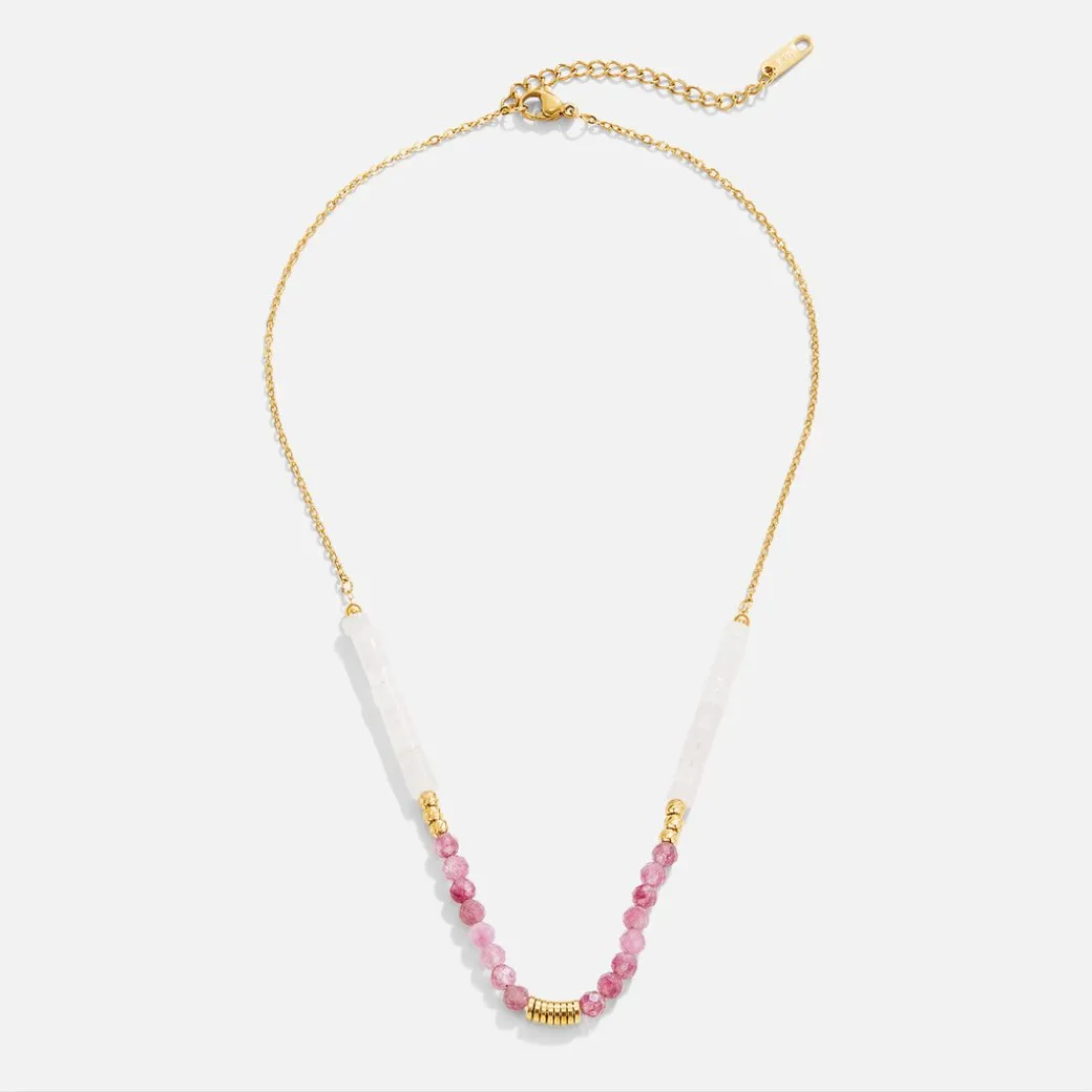 Amelia Pink Stone Necklace