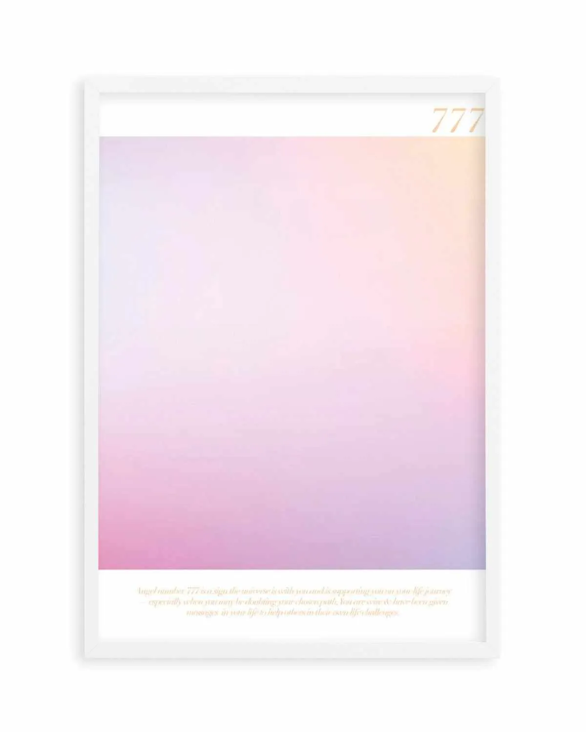 Angel Number 777 Art Print