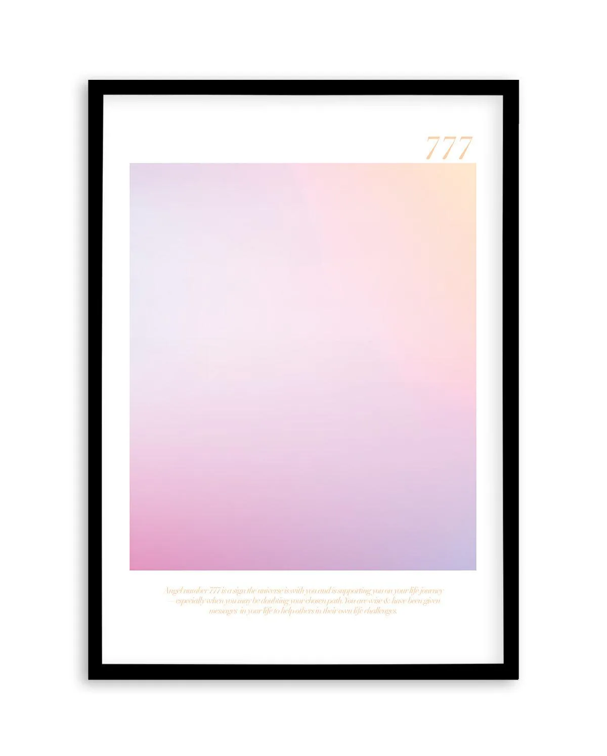 Angel Number 777 Art Print