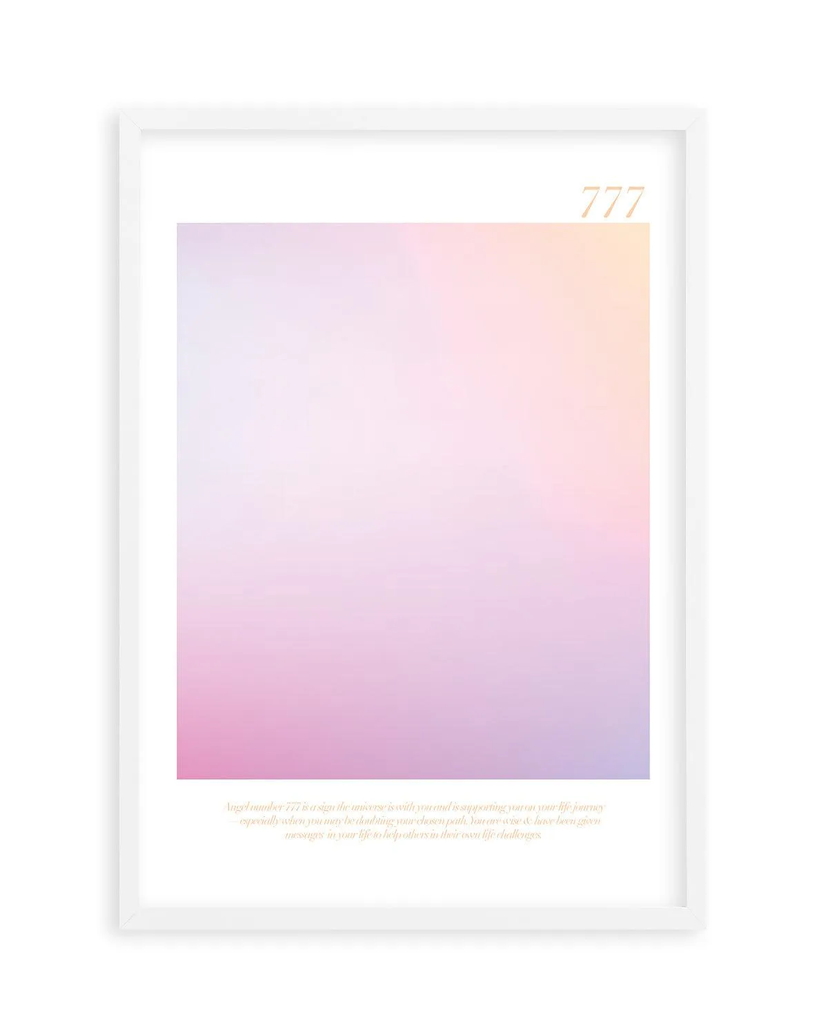Angel Number 777 Art Print