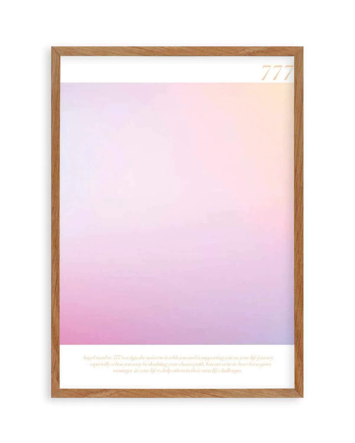 Angel Number 777 Art Print