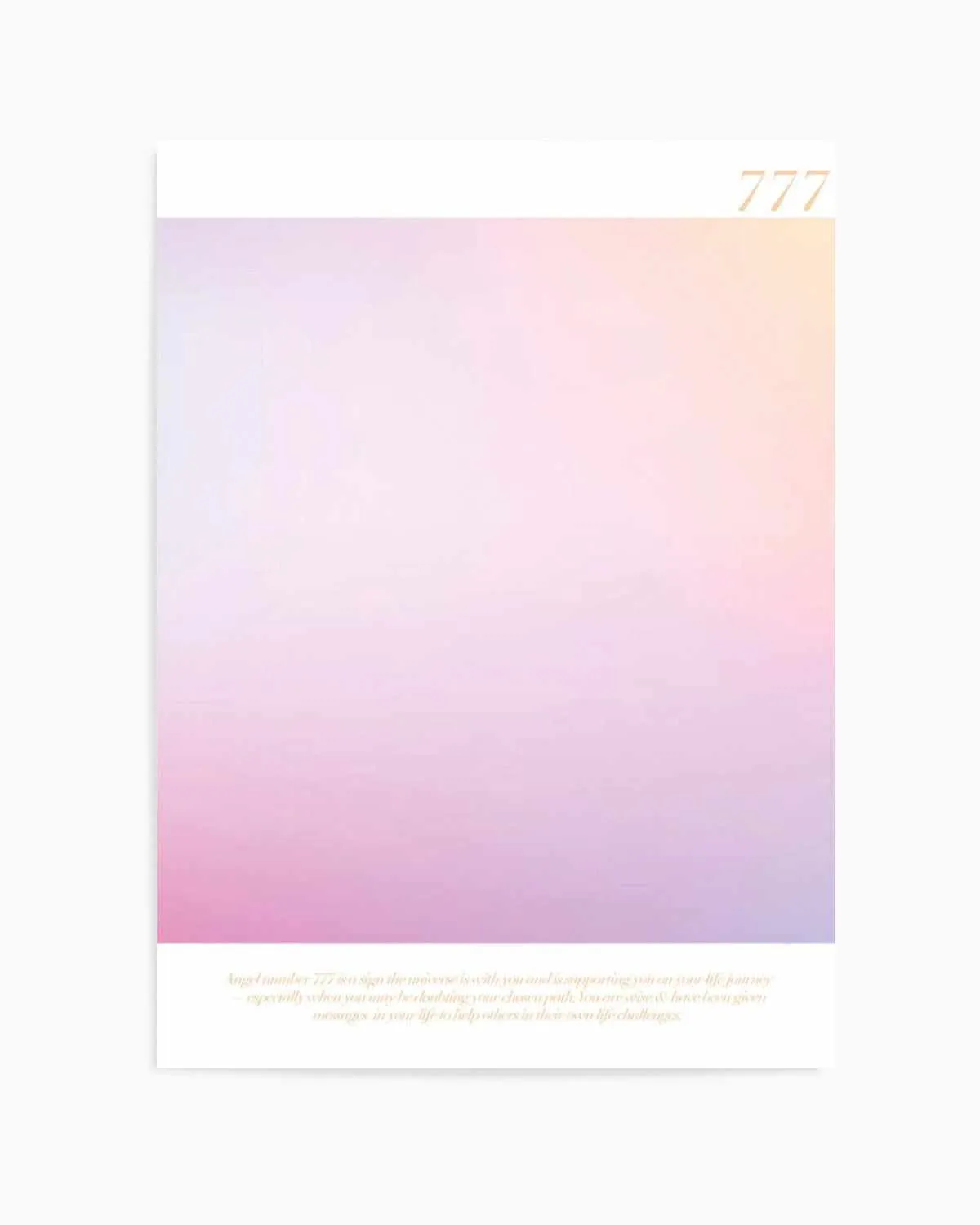 Angel Number 777 Art Print