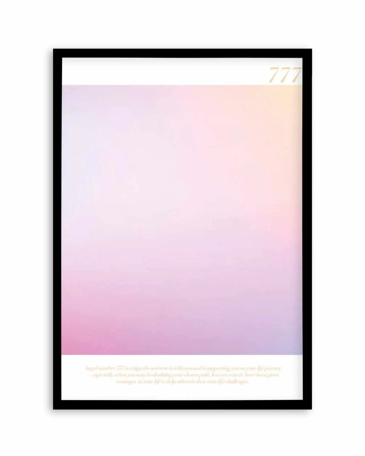 Angel Number 777 Art Print