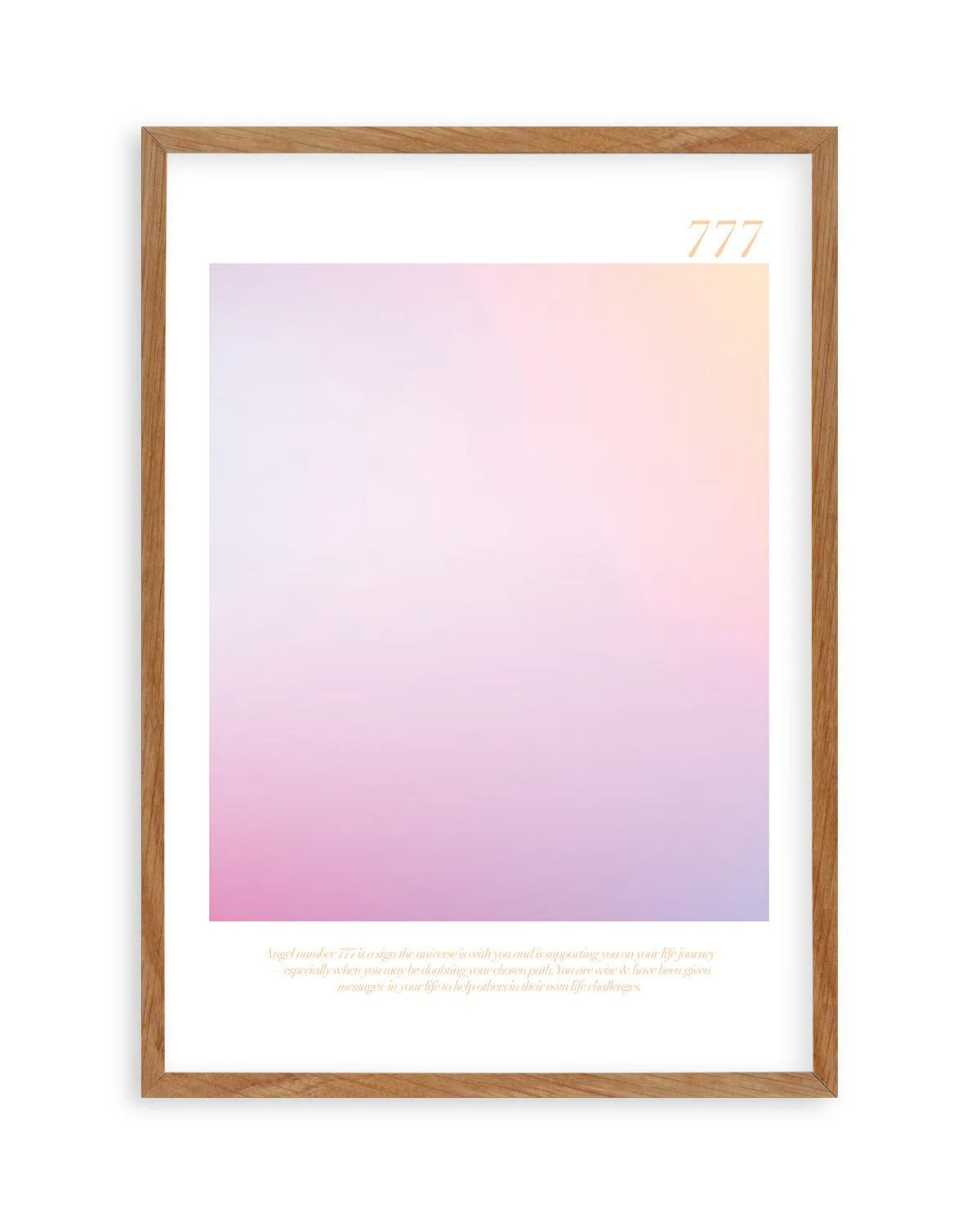 Angel Number 777 Art Print