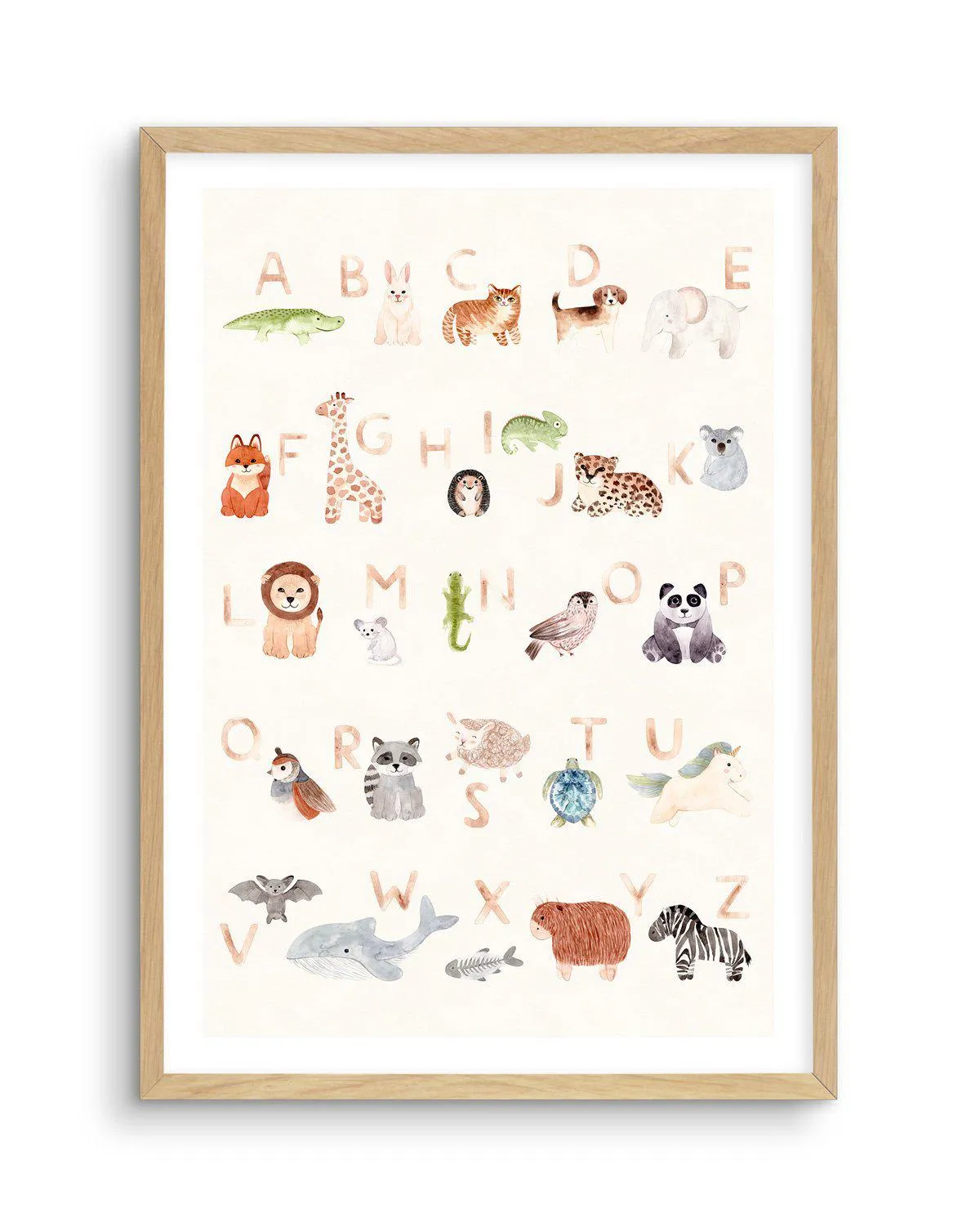Animal Alphabet Art Print
