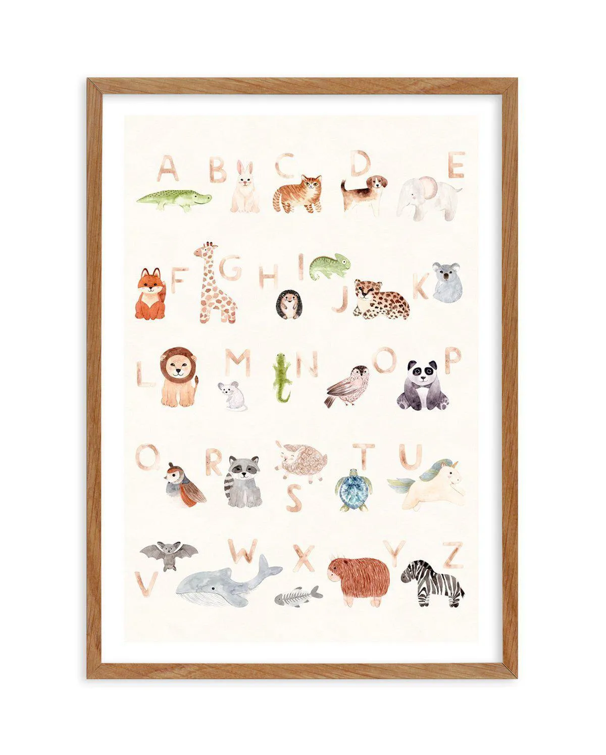 Animal Alphabet Art Print