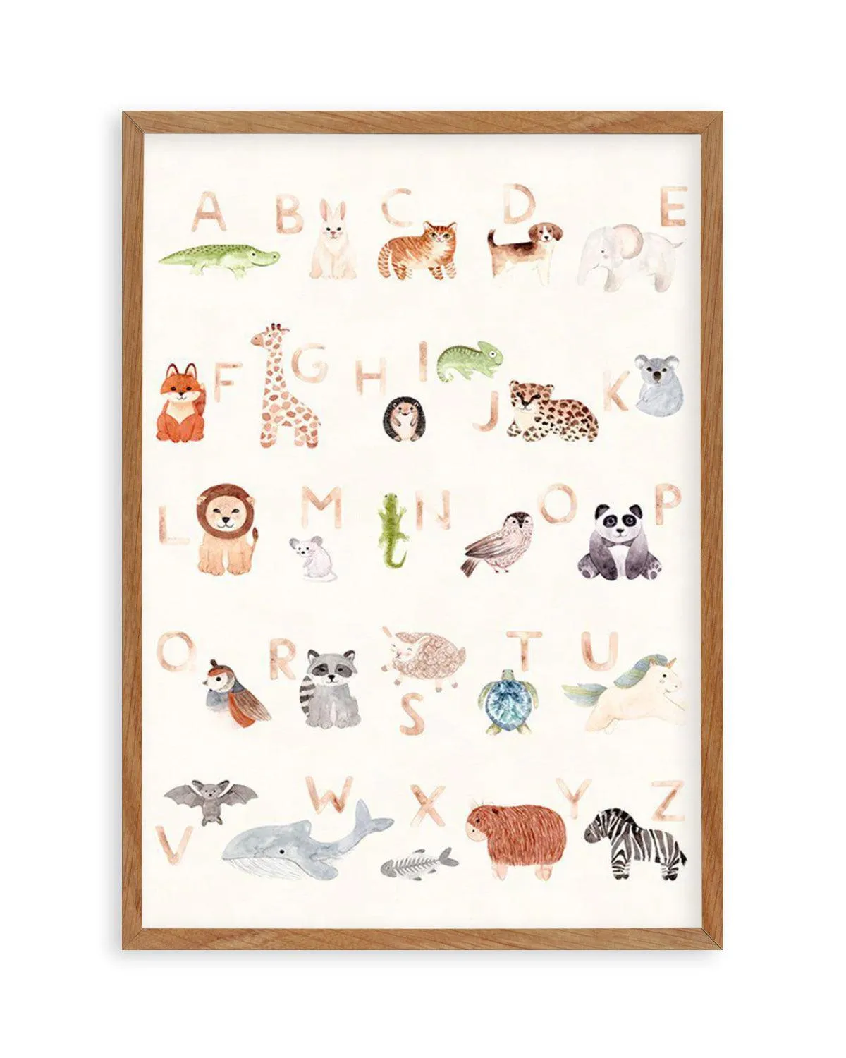 Animal Alphabet Art Print