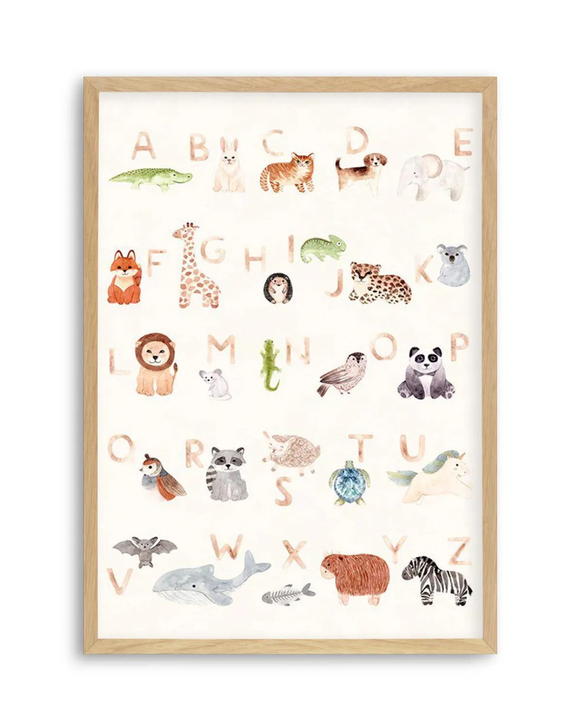 Animal Alphabet Art Print