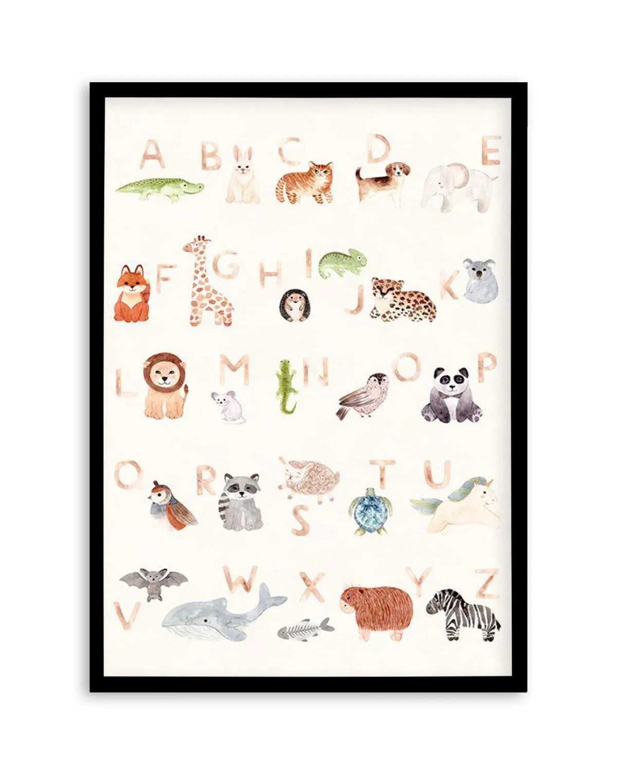 Animal Alphabet Art Print