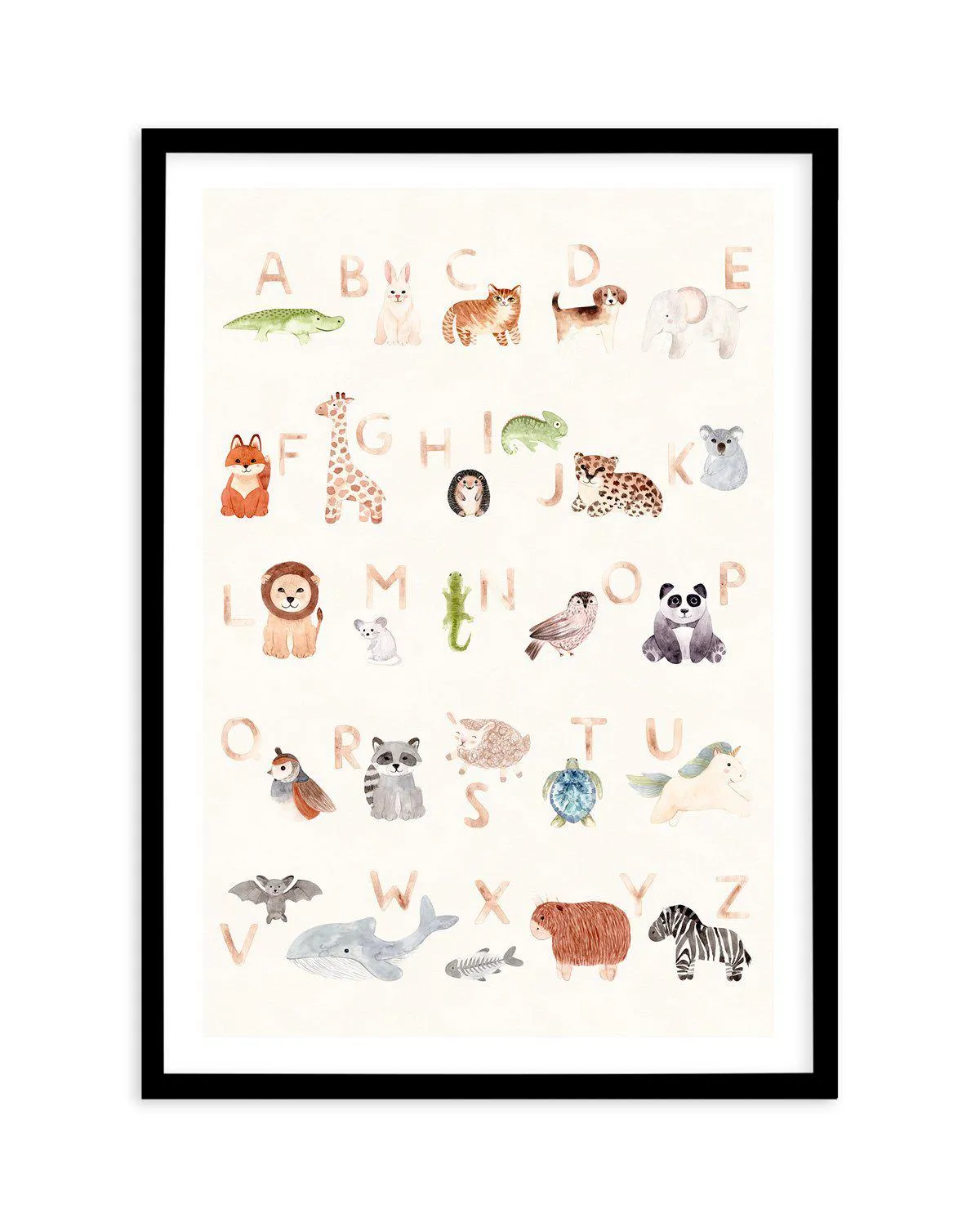 Animal Alphabet Art Print