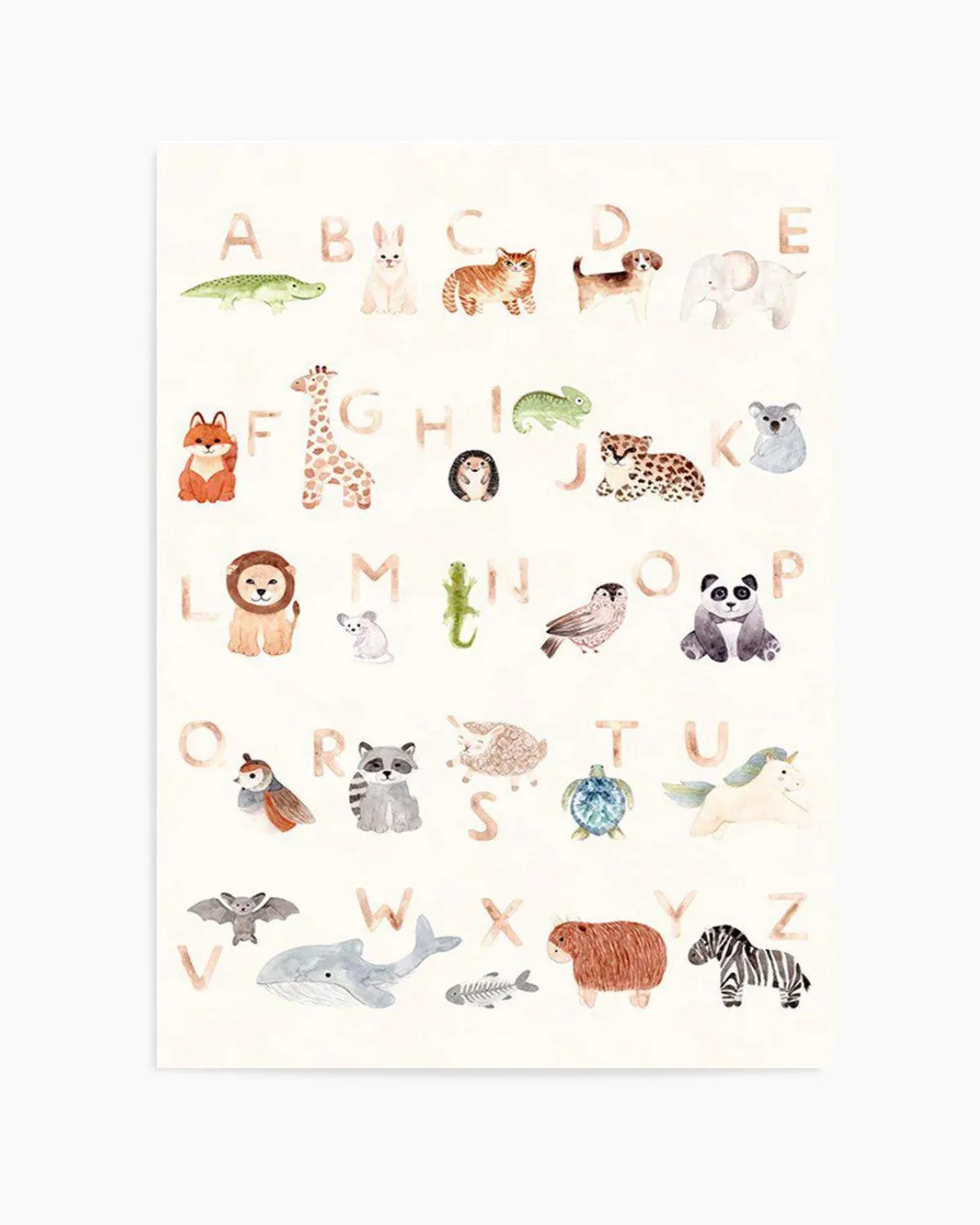 Animal Alphabet Art Print