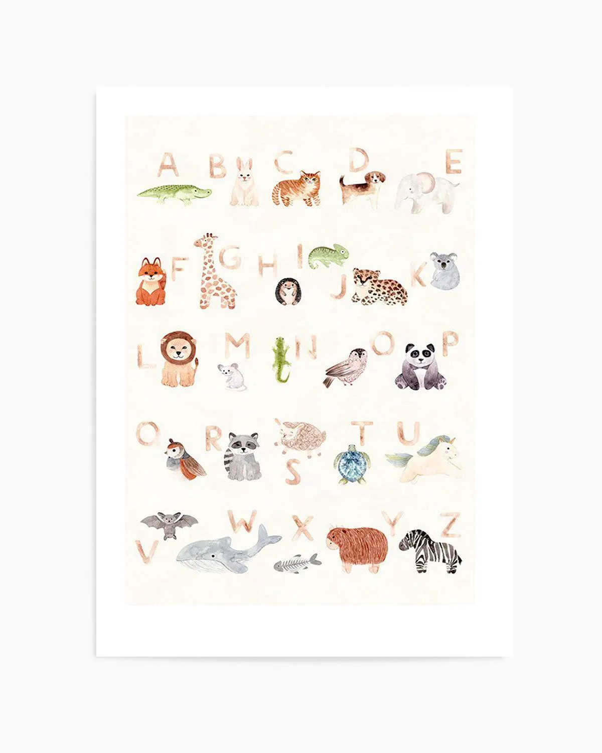 Animal Alphabet Art Print