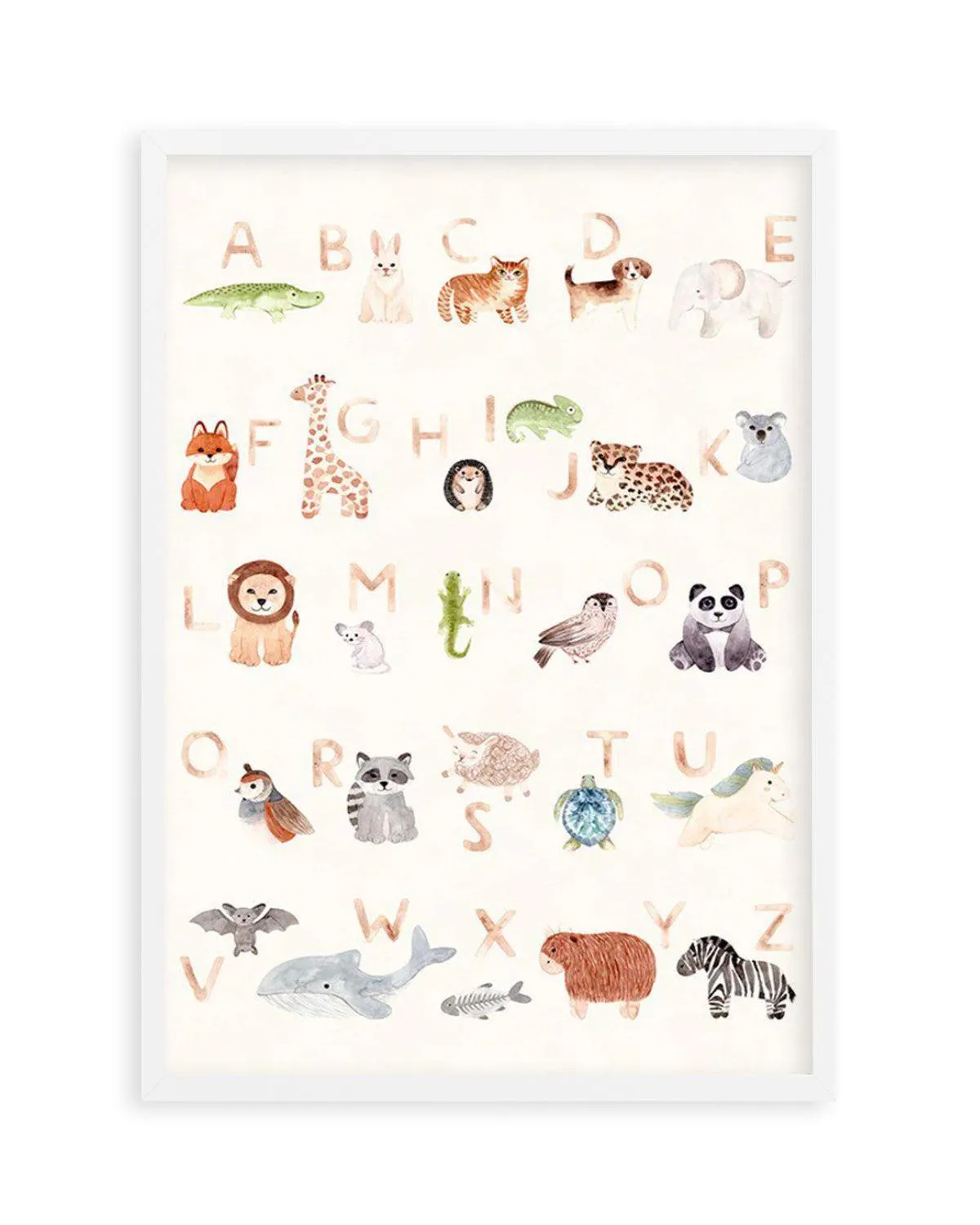 Animal Alphabet Art Print