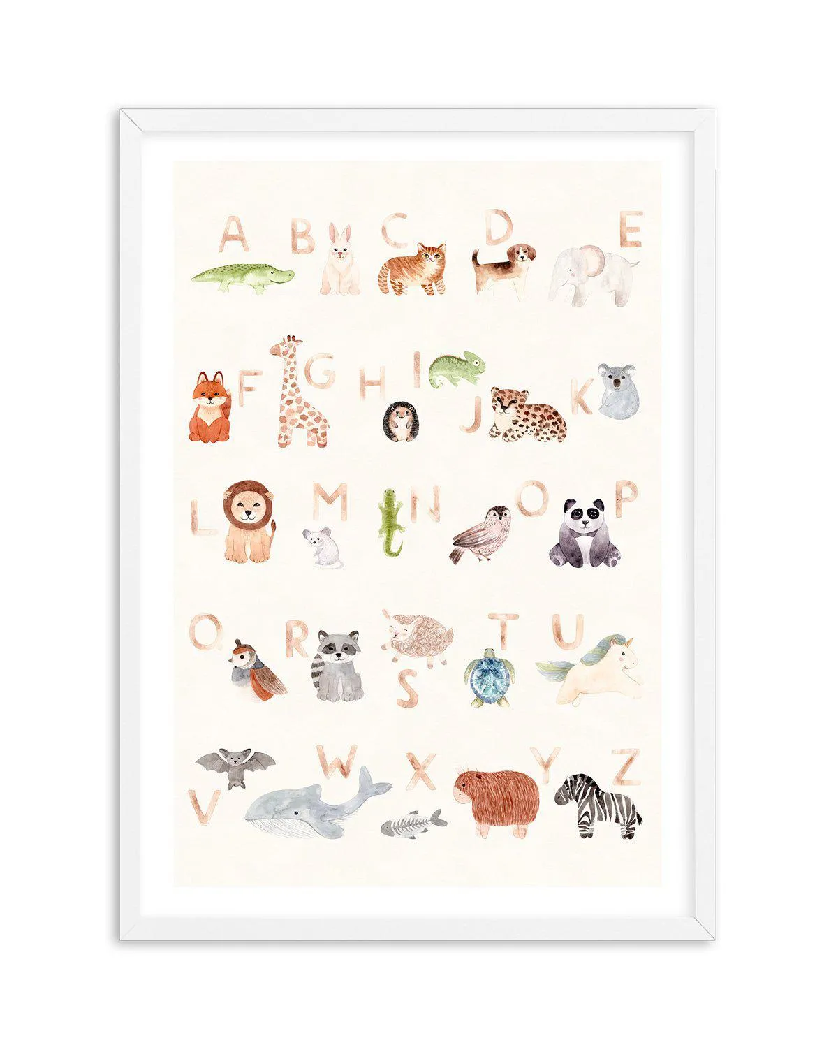 Animal Alphabet Art Print
