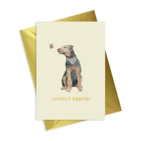 Animal Collection A6 Foiled Greeting Card Dog Lovely Friend