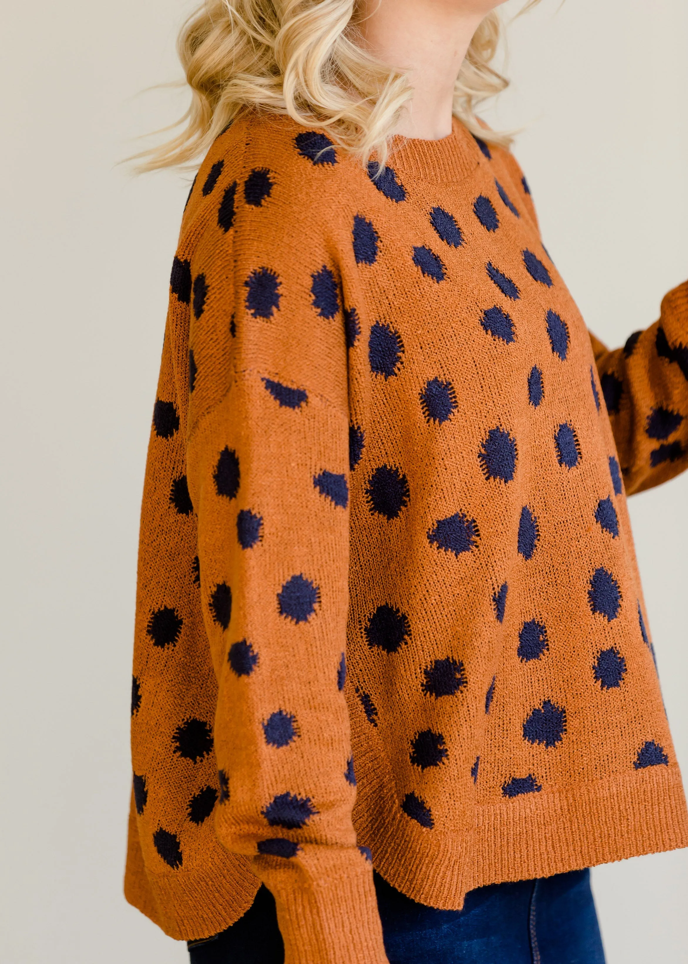 Animal Polka Dot Knit Sweater - FINAL SALE