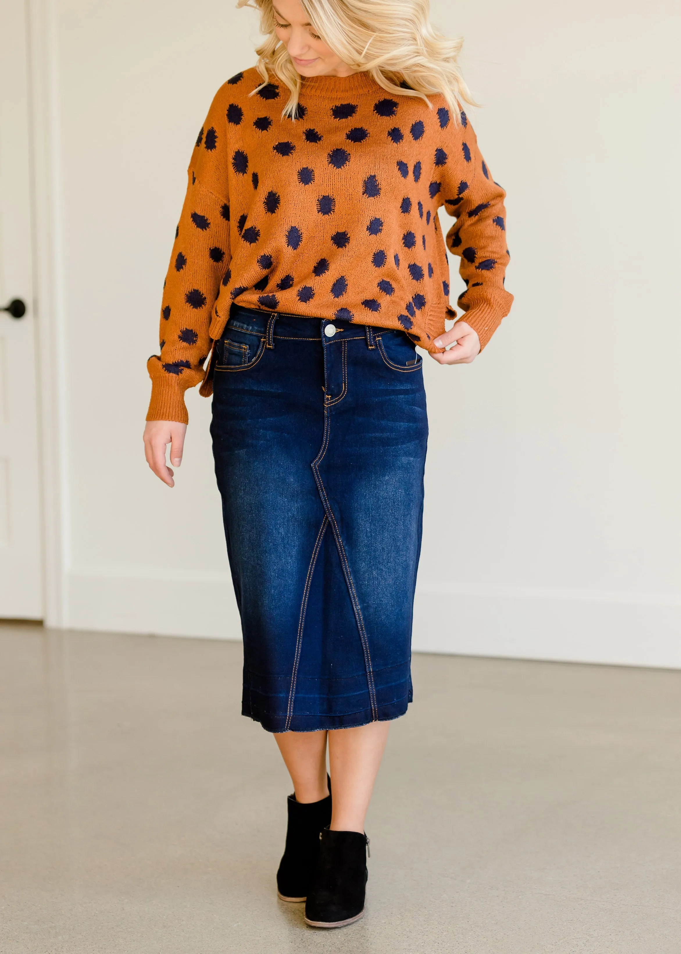 Animal Polka Dot Knit Sweater - FINAL SALE