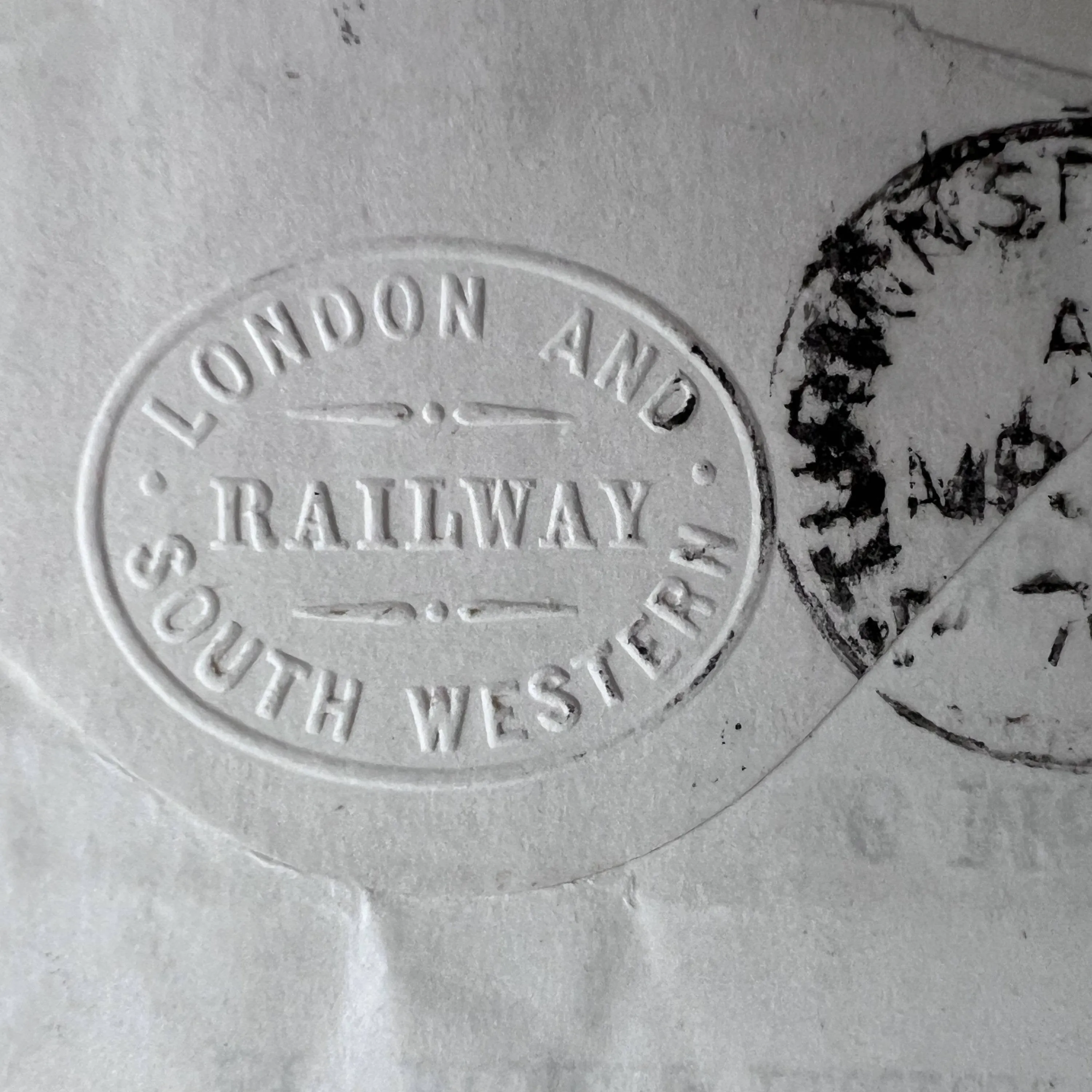 Antique 1869 London & South Western Railway Warrant in Envelope Form