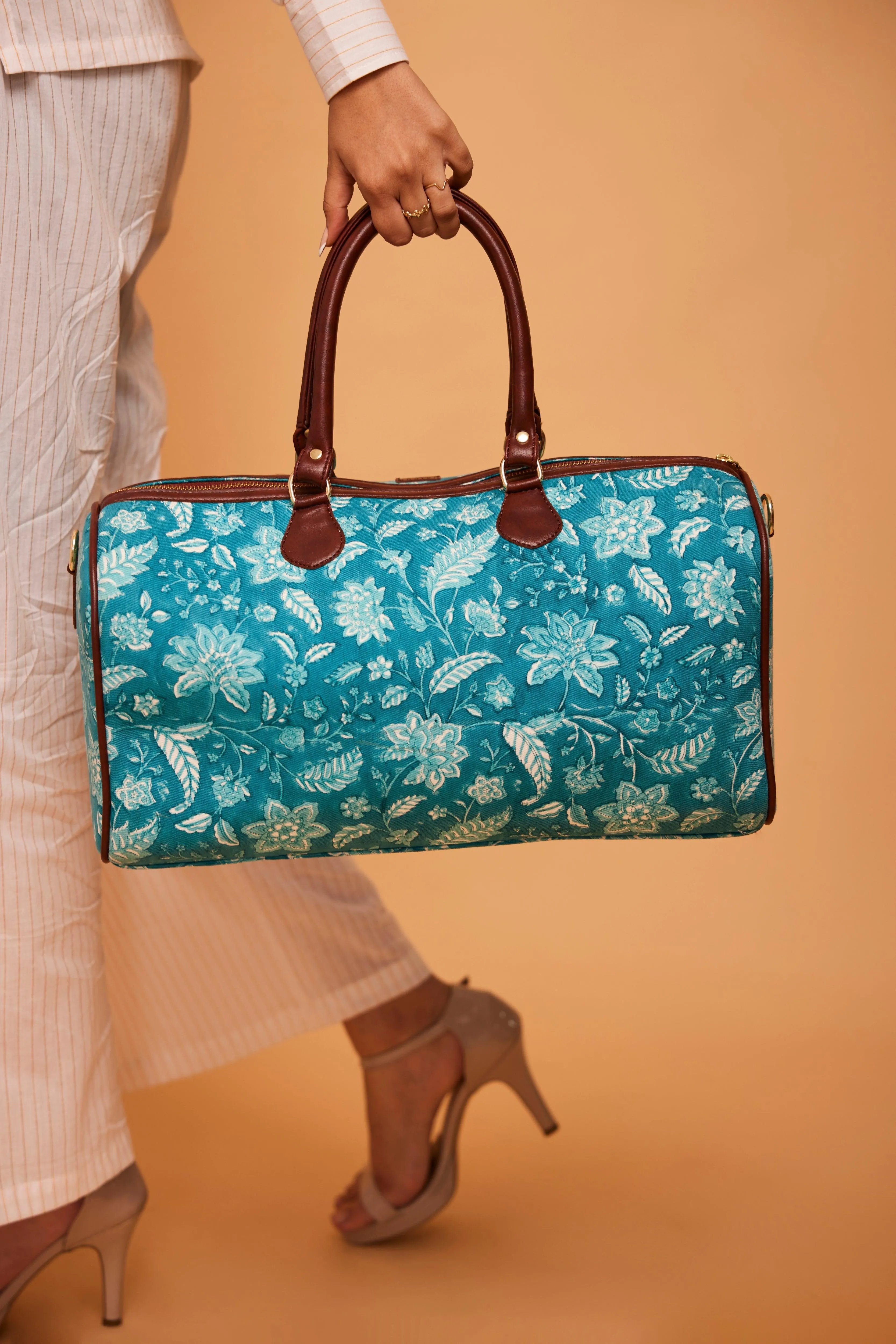 Aqua Blue Weekend Duffle Bag