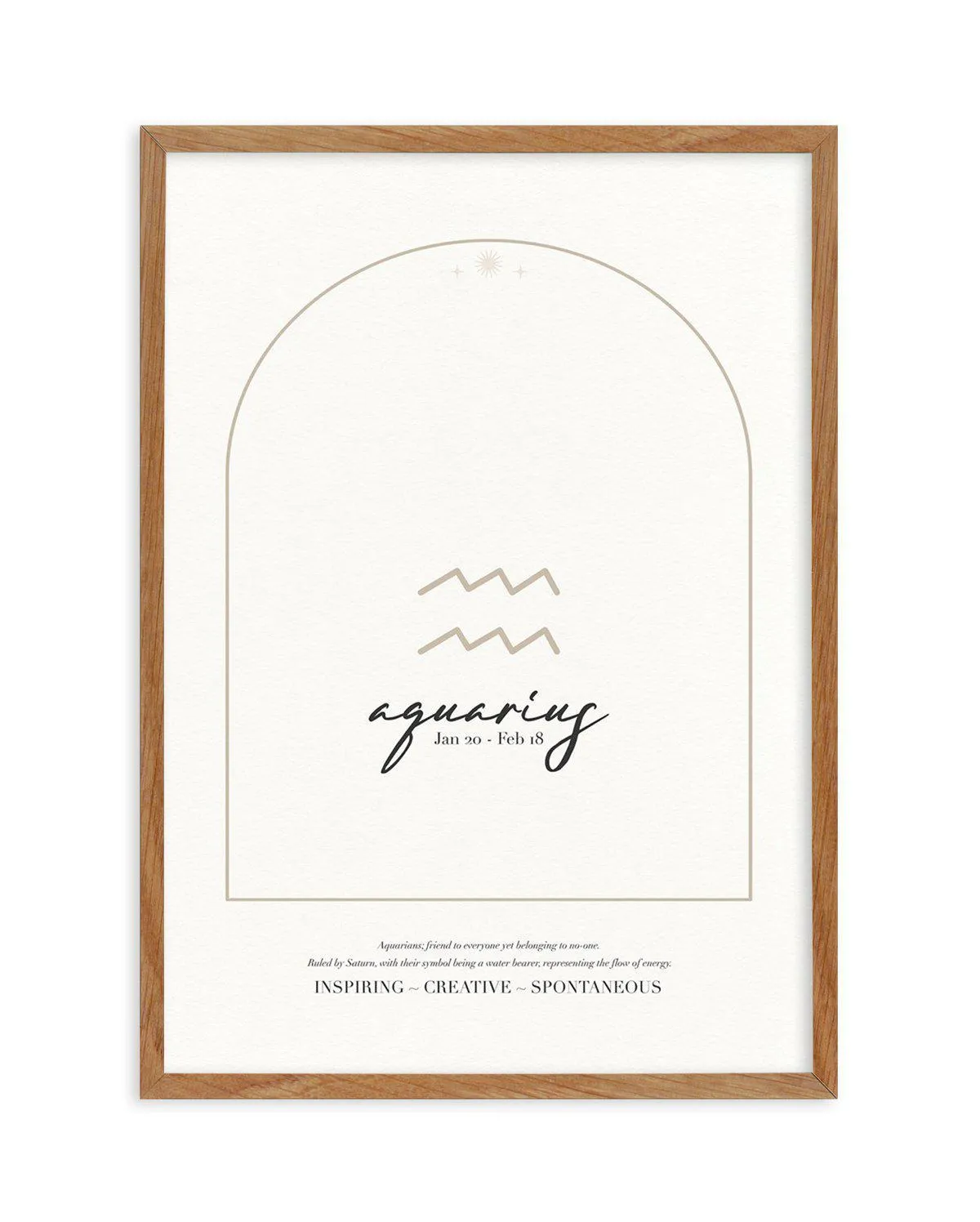Aquarius Star Sign Art Print