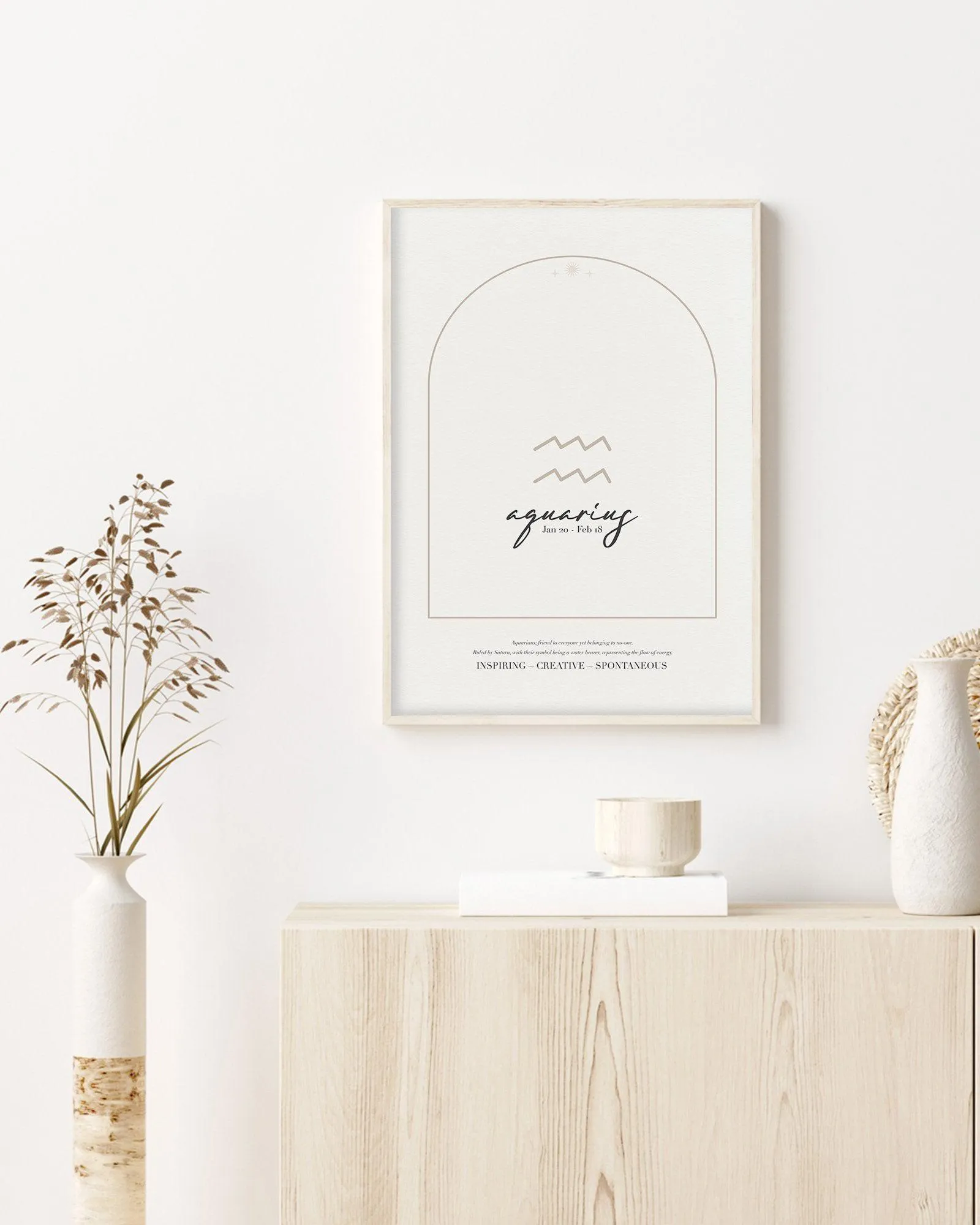 Aquarius Star Sign Art Print