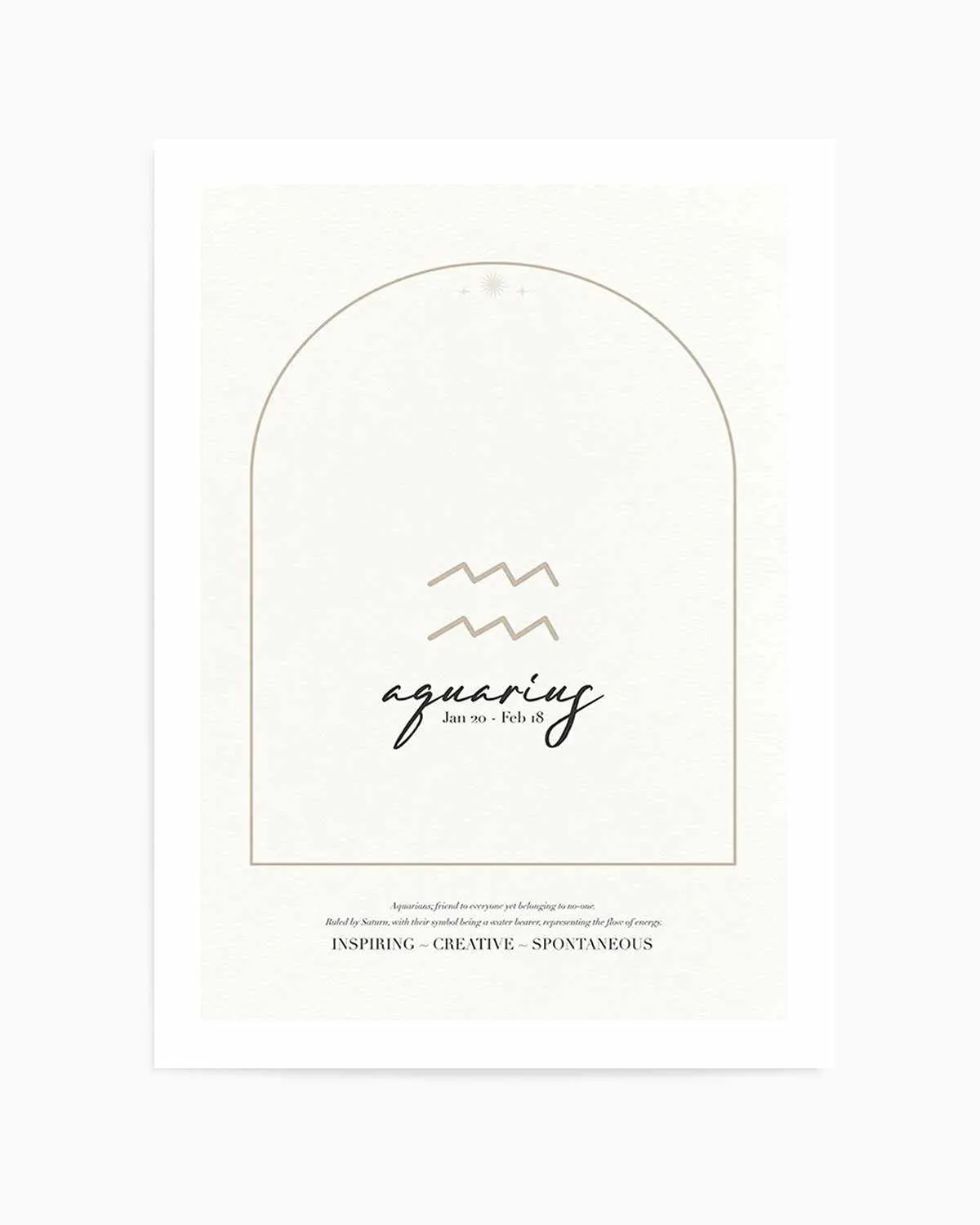 Aquarius Star Sign Art Print