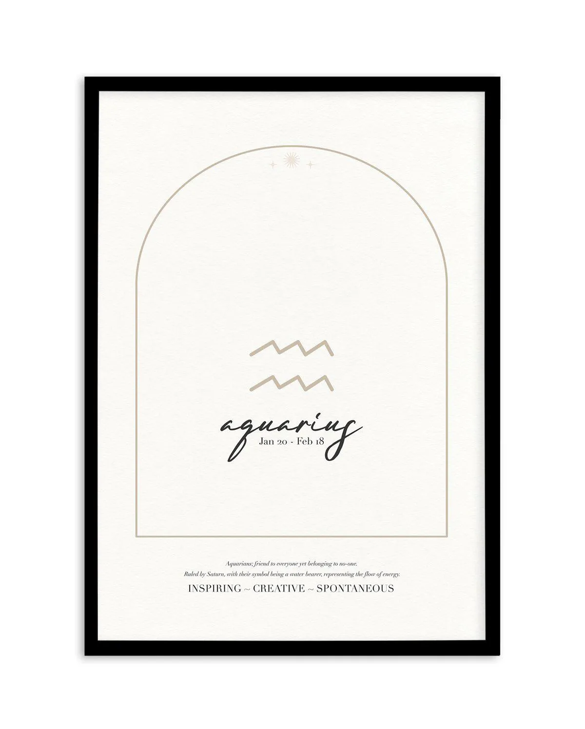 Aquarius Star Sign Art Print