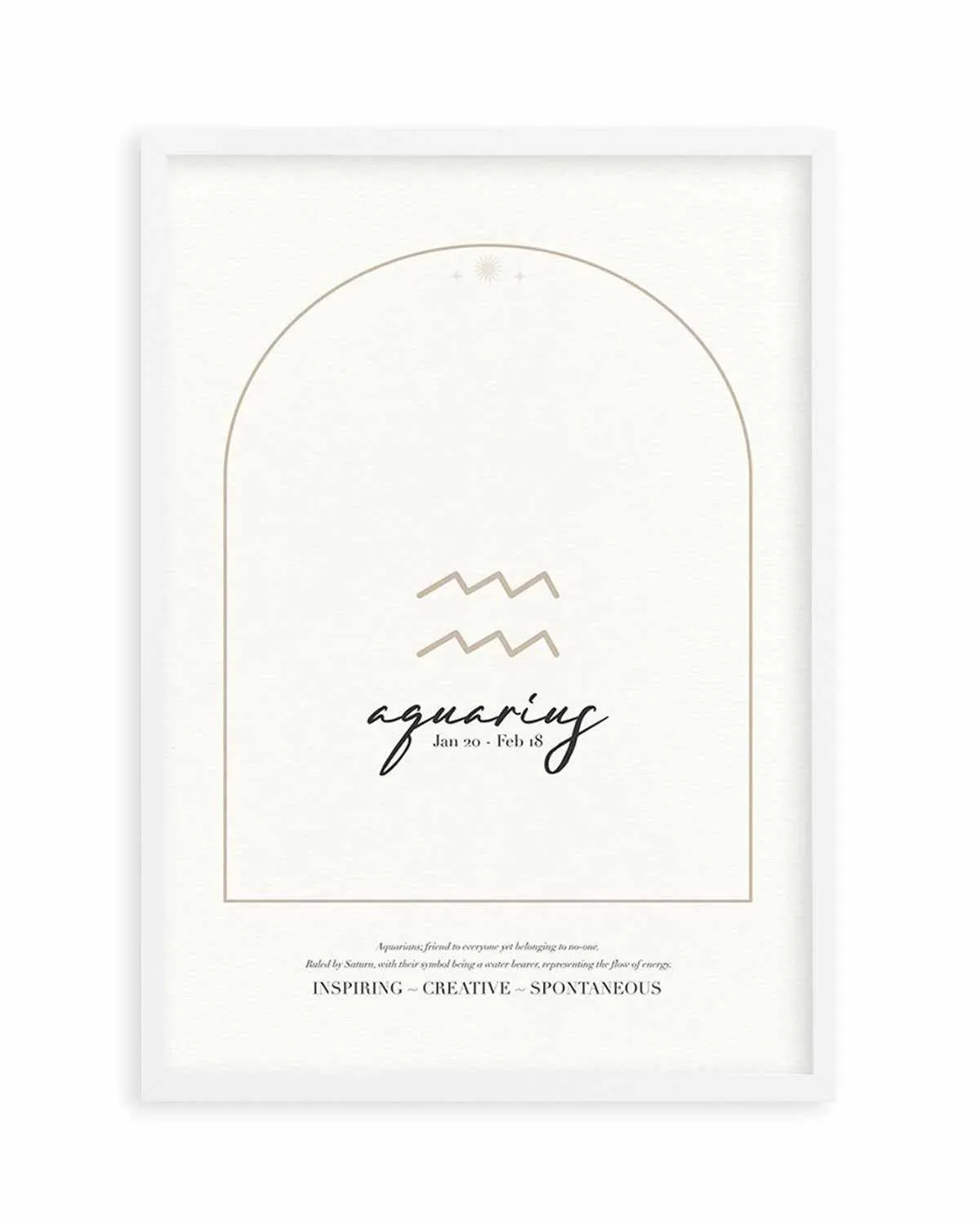Aquarius Star Sign Art Print