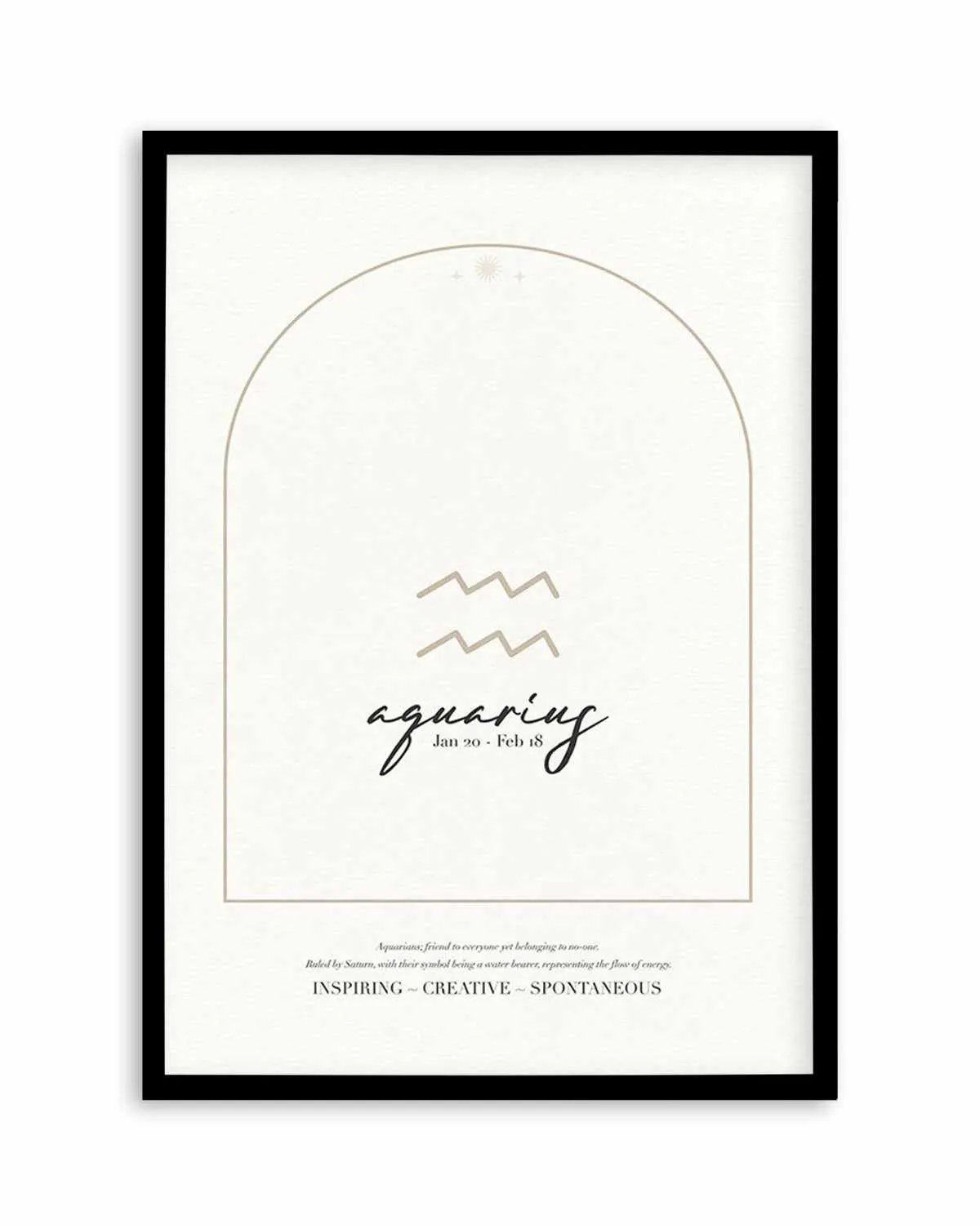 Aquarius Star Sign Art Print