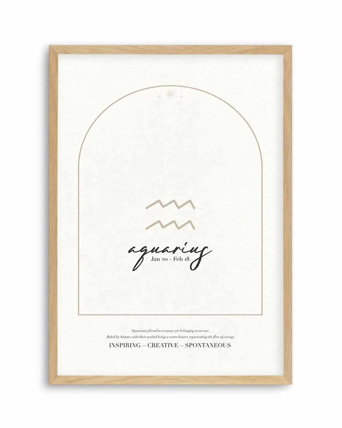 Aquarius Star Sign Art Print