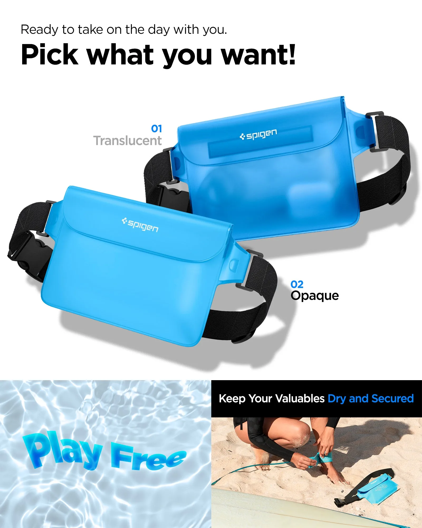 AquaShield Waterproof Waist Bag (2 Pack) | A620