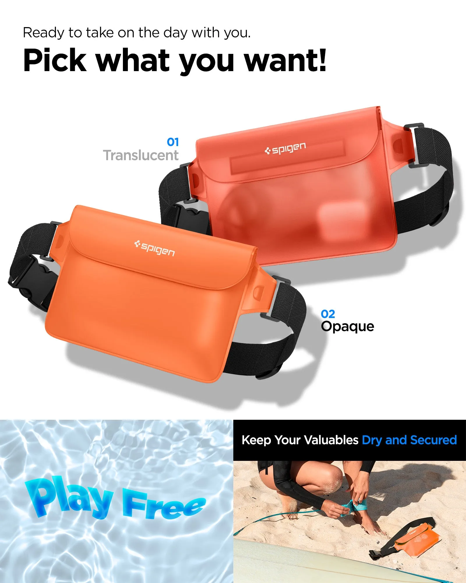 AquaShield Waterproof Waist Bag (2 Pack) | A620