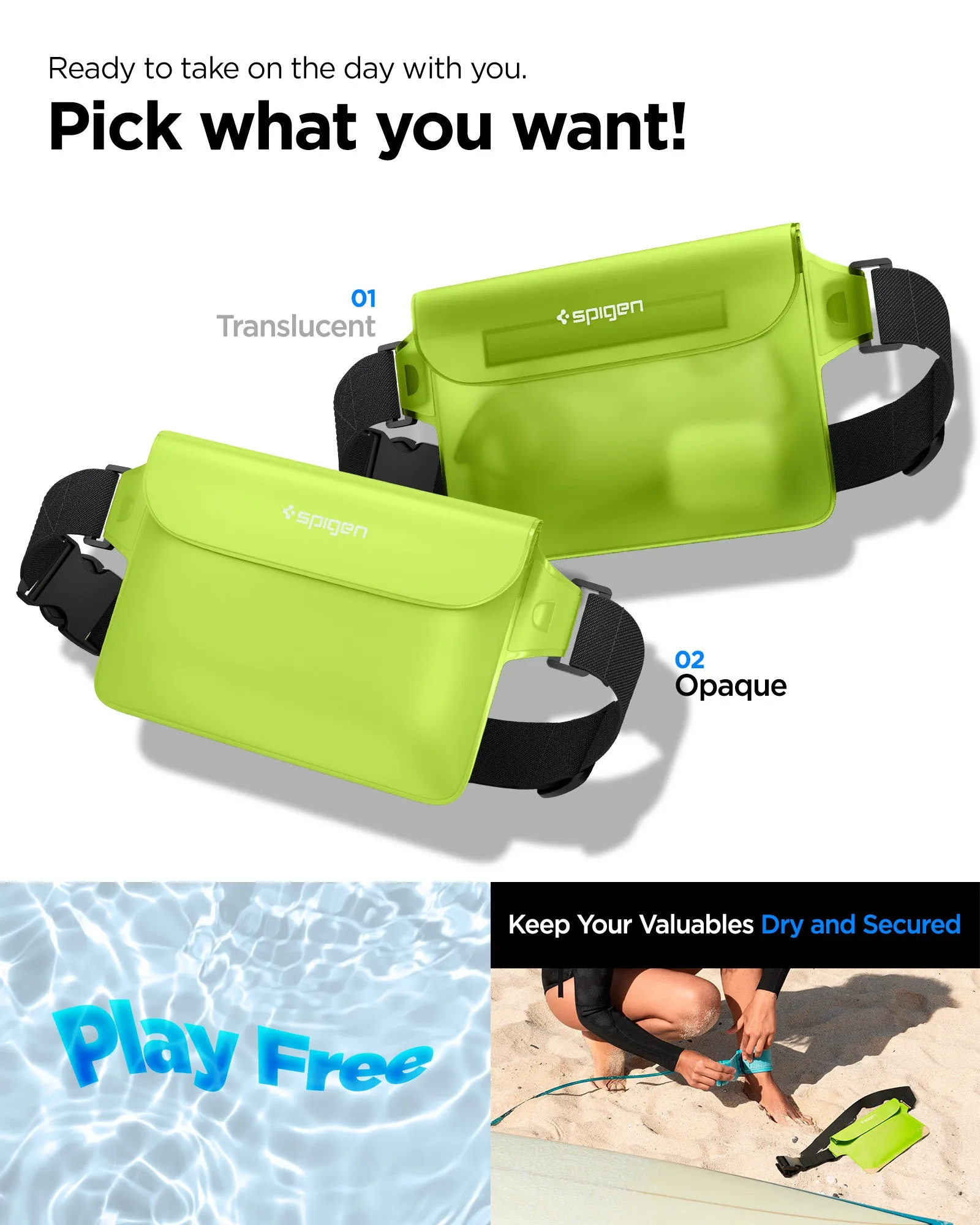 AquaShield Waterproof Waist Bag (2 Pack) | A620