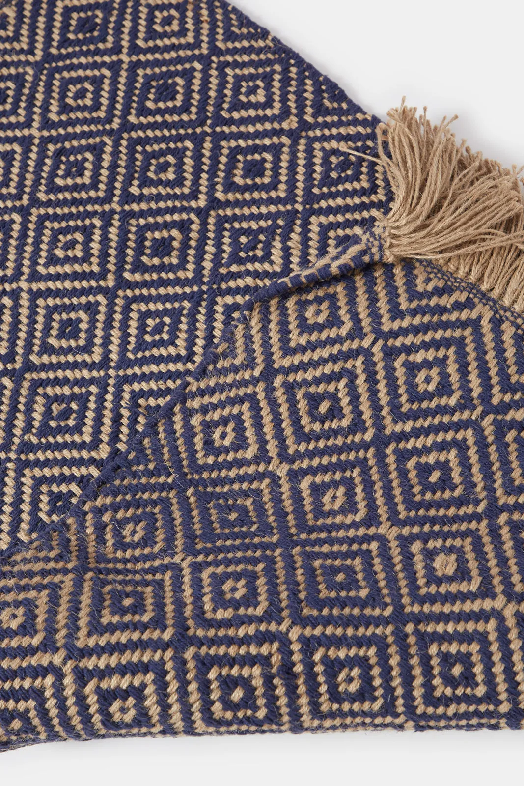Assorted Jute Diamond Pattern Dhurrie